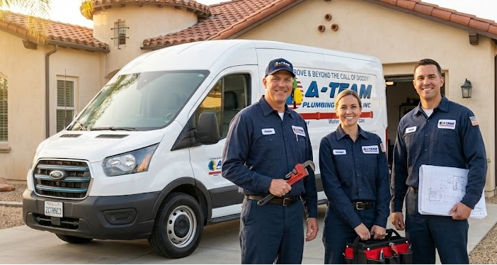 A Team Plumbing Services crew